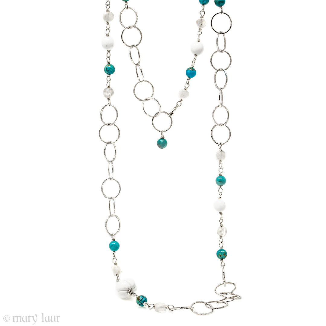 Turquoise & Moonstone Chain | Mary Laur Jewelry