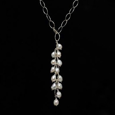 Handmade Y-Chain Baroque Pearl Necklace